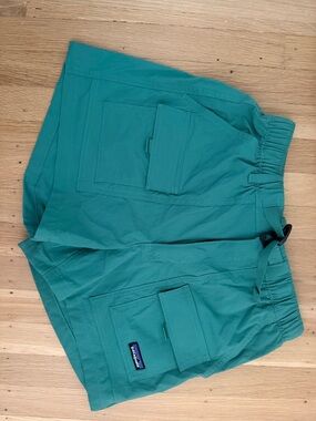 Patagonia Teal Green Cargo Hiking Shorts